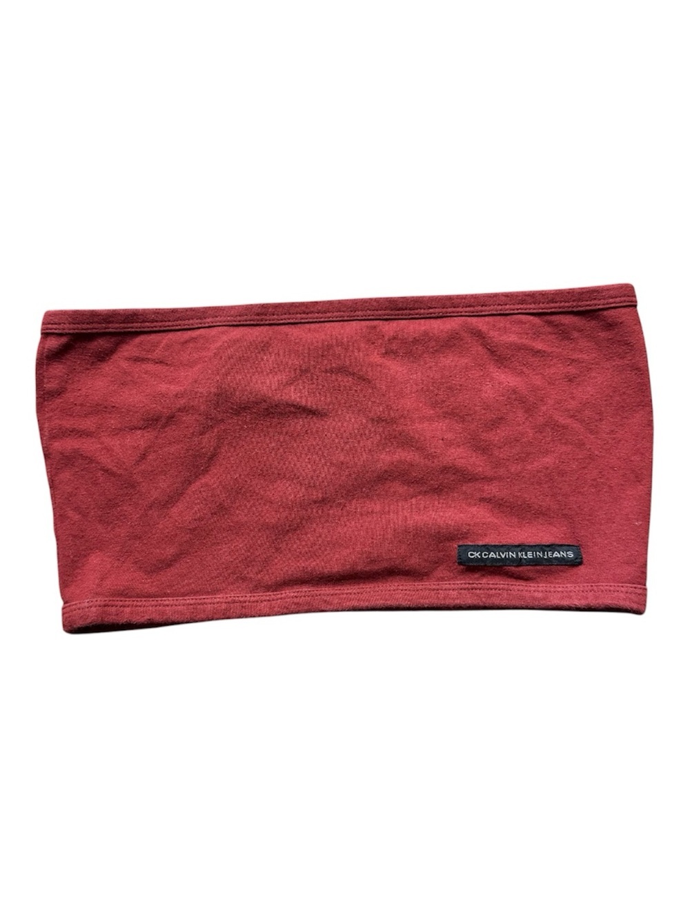 Calvin Klein Jeans Brick Red Logo Bandeau Size M - Casual